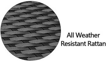 All-Weather Black Rattan on the Outdoor Lounger Base