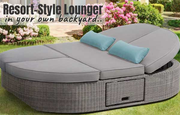 Resort Style Outdoor Patio Lounger at Home