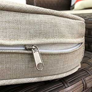 Patio Sofa Cushions Unzip for Easy Cleaning