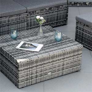 Patio Ottoman Turns into a Dining Table by Removing Cushion